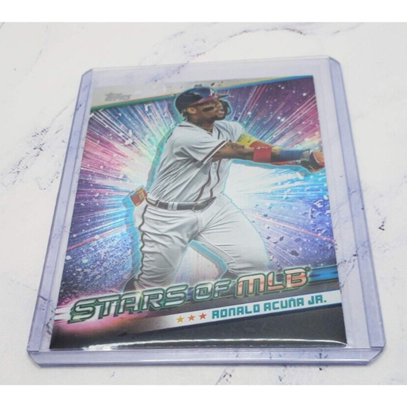 2024 Topps Series 1 Stars of MLB Ronald Acuna Jr. #SMLB-3 Atlanta Braves - Picture 3 of 4